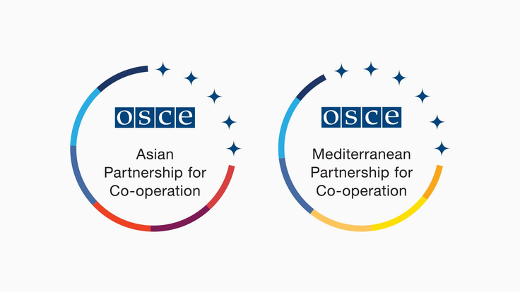 Graphic logos of the OSCE's Partners for Co-operation