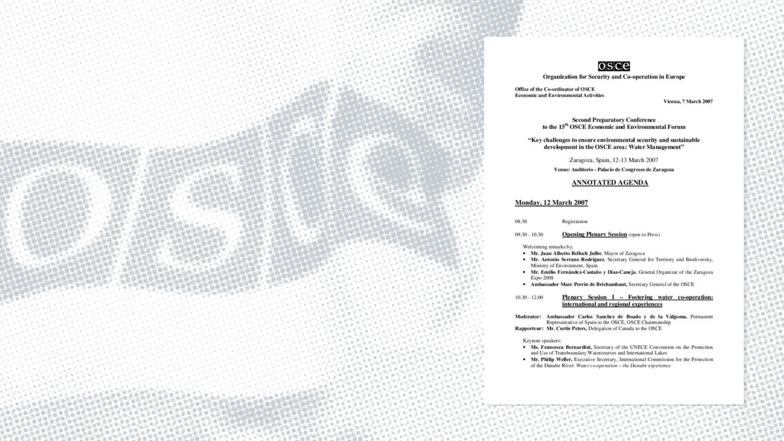 Tentative agenda Tentative agenda