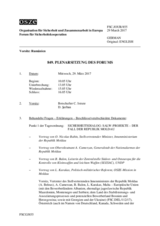 Journal der 849. Plenarsitzung des Forums