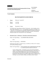 Journal der 850. Plenarsitzung des Forums