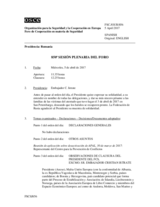 Diario de la 850ª Sesión plenaria del Foro de Cooperación en materia de Seguridad