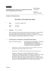 Giornale della 855a Seduta plenaria del Foro di cooperazione per la sicurezza