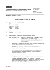 Giornale della 853a Seduta plenaria del Foro di cooperazione per la sicurezza