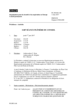 Journal de la 1148ème séance plénière du Conseil