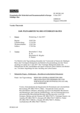 Journal der 1149. Plenarsitzung des Ständigen Rates 
