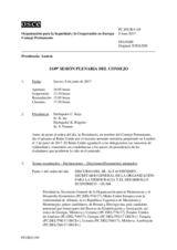 Diario de la 1149ª Sesión plenaria del Consejo Permanente 