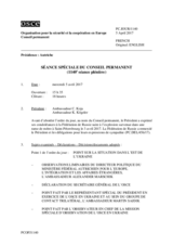 Journal de la 1140ème séance spéciale du Conseil permanent
