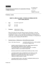 Giornale della 1140a Seduta speciale del Consiglio permanente