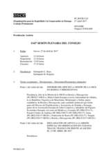 Diario de la 1143ª Sesión plenaria del Consejo Permanente 