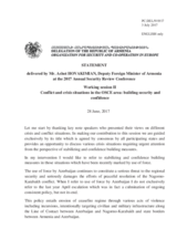 Statement by Mr. Ashot Hovakimian, Deputy Foreign Minister