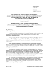 Statement by Mr. Vyecheslav Musikhin, Secretariat Counsellor