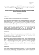 Statement by Dr. Gagik Hovhannisyan, Director of Arms Control and International Security