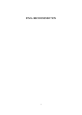 Final Recommendations of the Helsinki Consultations