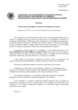 Statement by the Delegation of Armenia on the military exercise in Azerbaijan, being conducted from 19 to 24 June 2017