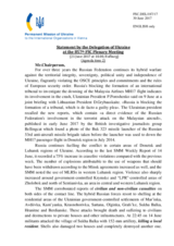 Statement by the Delegation of Ukraine on the situation in and around Ukraine