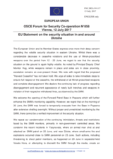 Statement by the Estonian EU Presidency on the situation in and around Ukraine