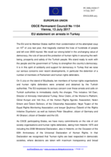 Statement by the Estonian EU Presidency on the arrests of human rights defenders in Turkey