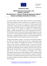 Statement by the Estonian EU Presidency on the Russia’s ongoing aggression against Ukraine and illegal occupation of Crimea