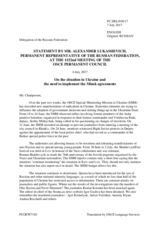 Statement by the Delegation of the Russian Federation on the situation in Ukraine and the need to implement the Minsk agreements