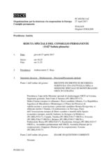 Giornale della 1142a Seduta speciale del Consiglio permanente