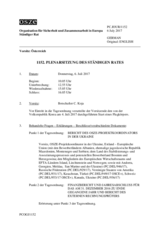 Journal der 1152. Plenarsitzung des Ständigen Rates 