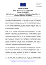 Statement by the Estonian EU Presidency on the International Day in Support of Victims of Torture, marked on 26 June
