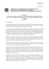 Statement by the Delegation of Armenia on the “presidential elections” in Nagorno-Karabakh, held on 19 July 2017