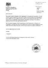 Response by the Delegation of the United Kingdom to the Small Arms and Light Weapons Questionnaire