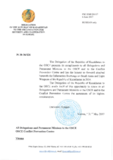 Response by the Delegation of Kazakhstan to the Small Arms and Light Weapons Questionnaire