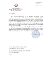 Response by the Delegation of Belarus to the Questionnaire on Anti-Personnel Mines and Explosive Remnants of War