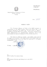 Response by the Delegation of Italy to the Questionnaire on Anti-Personnel Mines and Explosive Remnants of War