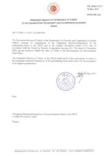 Response by the Delegation of Turkey to the Questionnaire on Anti-Personnel Mines and Explosive Remnants of War