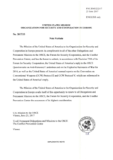 Response by the Delegation of the United States of America to the Questionnaire on Anti-Personnel Mines and Explosive Remnants of War