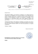 Response by the Delegation of Azerbaijan to the Questionnaire on Participating States’ Policy and/or National Practices and Procedures for the Export of Conventional Arms and Related Technology