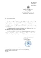 Response by the Delegation of Iceland to the Questionnaire on Participating States’ Policy and/or National Practices and Procedures for the Export of Conventional Arms and Related Technology