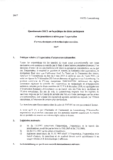 Response by the Delegation of Luxembourg to the Questionnaire on Participating States’ Policy and/or National Practices and Procedures for the Export of Conventional Arms and Related Technology
