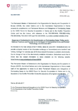 Response by the Delegation of Switzerland to the Questionnaire on Participating States’ Policy and/or National Practices and Procedures for the Export of Conventional Arms and Related Technology
