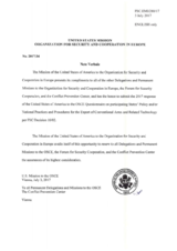 Response by the Delegation of the United States of America to the Questionnaire on Participating States’ Policy and/or National Practices and Procedures for the Export of Conventional Arms and Related Technology