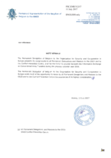 Information Exchange by the Delegation of Belgium on Conventional Arms Transfer