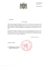 Information Exchange by the Delegation of Georgia on Conventional Arms Transfer