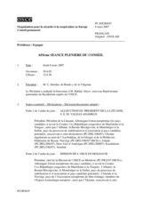 Journal of the 655th Plenary Meeting of the Permanent Council (fr)