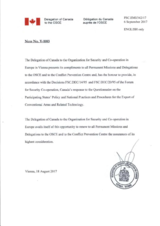 Response by the Delegation of Canada to the Questionnaire on Participating States’ Policy and/or National Practices and Procedures for the Export of Conventional Arms and Related Technology