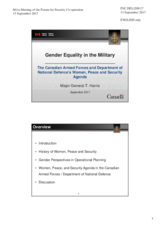 Presentation by Major General T. L. Harris, Deputy Commander of the Royal Canadian Air Force