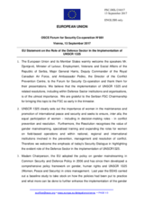 Statement by the Estonian EU Presidency in response to the presentations by Mr. Z. Djordjević, by Major General T. L. Harris, and by Mr. M. Peško