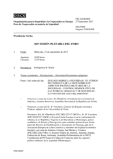 Diario de la 863ª Sesión plenaria del Foro de Cooperación en materia de Seguridad  