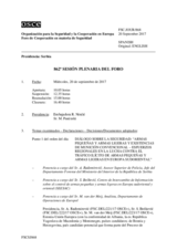 Diario de la 862ª Sesión plenaria del Foro de Cooperación en materia de Seguridad  