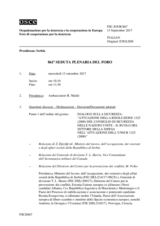 Giornale della 861a Seduta plenaria del Foro di cooperazione per la sicurezza