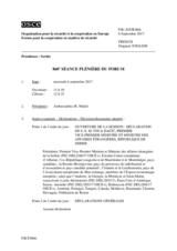 Journal de la 860ème séance plénière du Forum