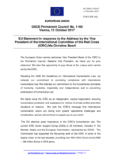 Statement by the Estonian EU Presidency in response to the address by the Vice-President of the International Committee of the Red Cross, Ms. Christine Beerli