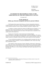 Statement by the Estonian EU Presidency on the situation of LGBTI persons in the Russian Federation